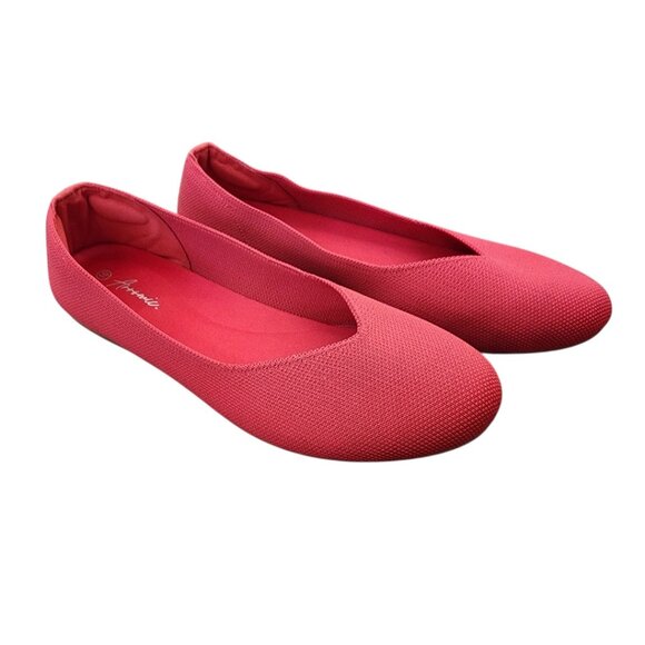 ARROMIC Pink Ballet Flats Slip On Shoes Ladies 10 Loafers Removeable Insoles - Picture 2 of 12